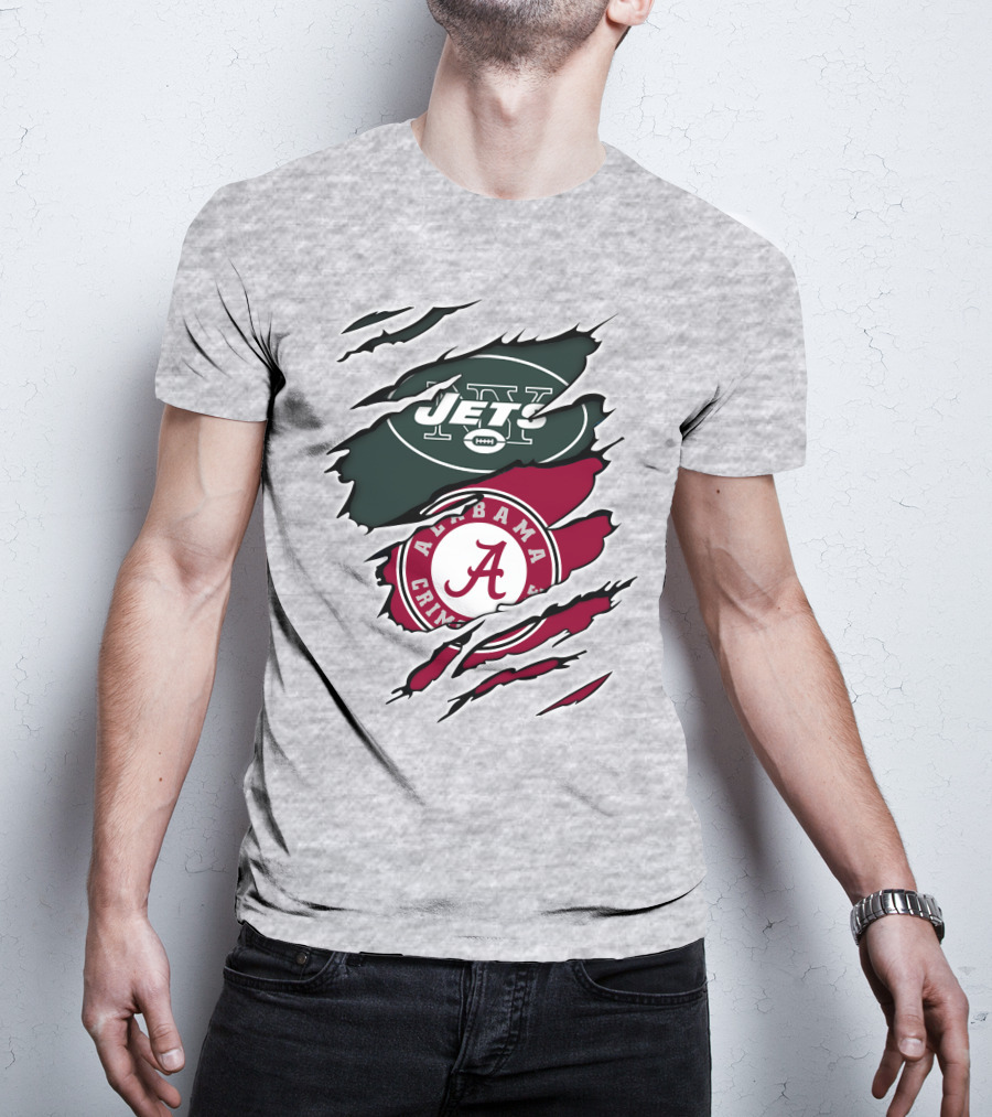 Jets Alabama Crimson Tide Crossover T-Shirt