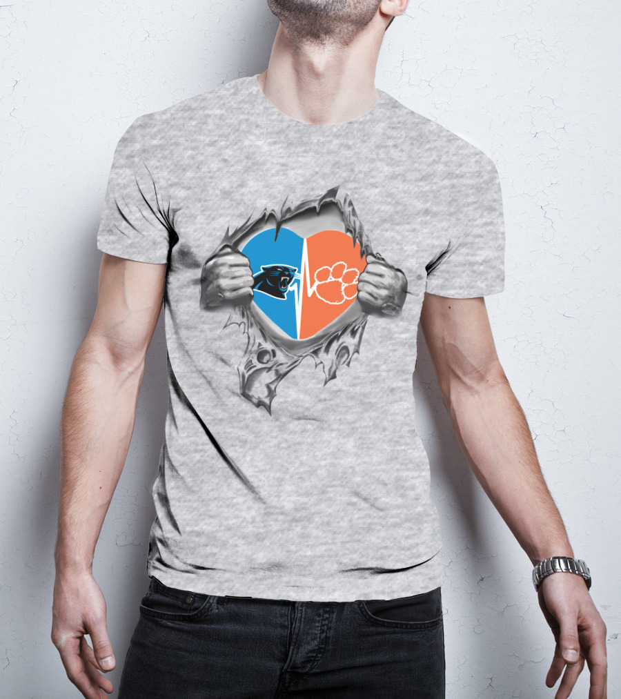 Panthers Clemson Heartbeat Split T-Shirt