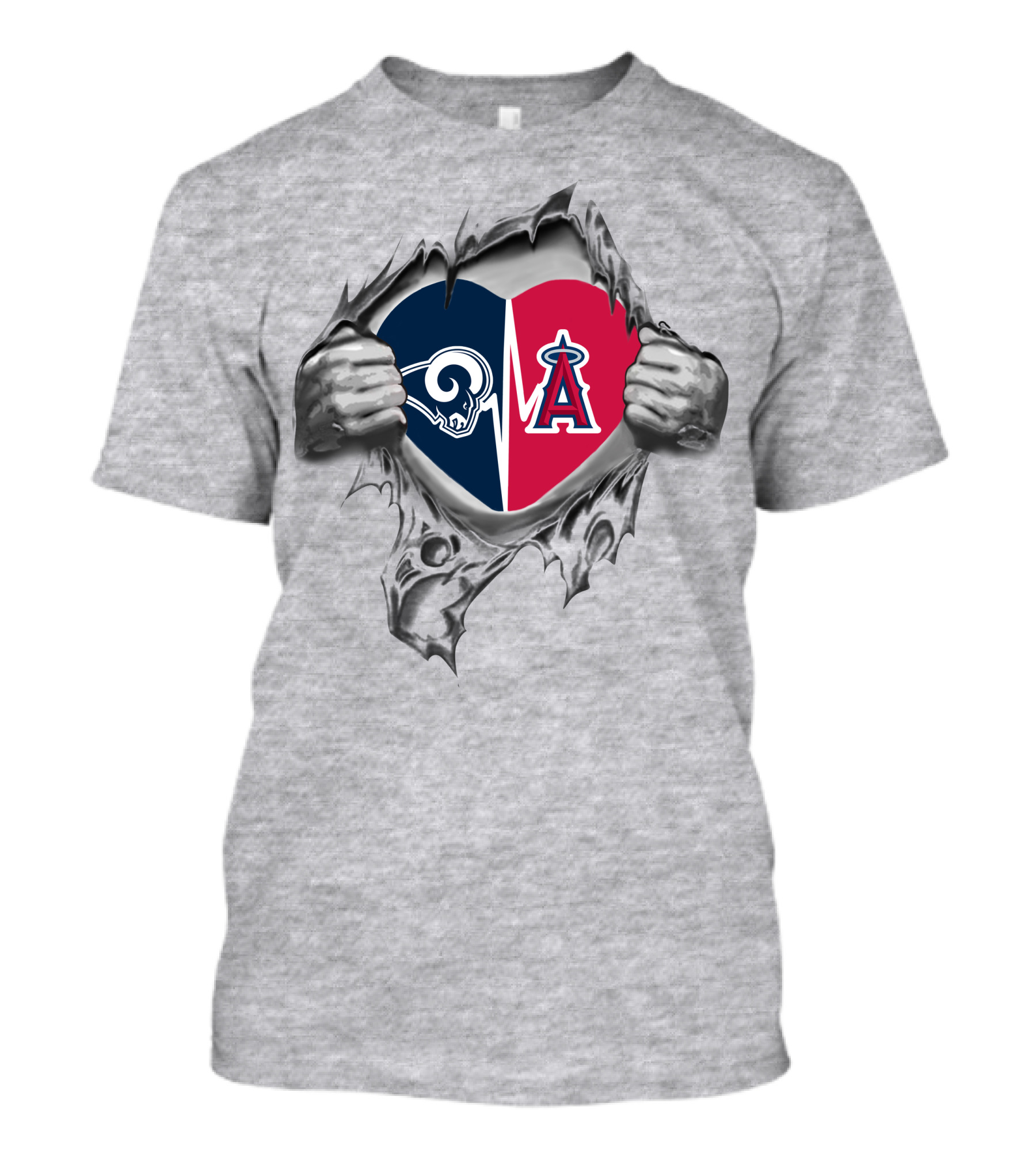Rams Angels Heart Torn Open T-Shirt
