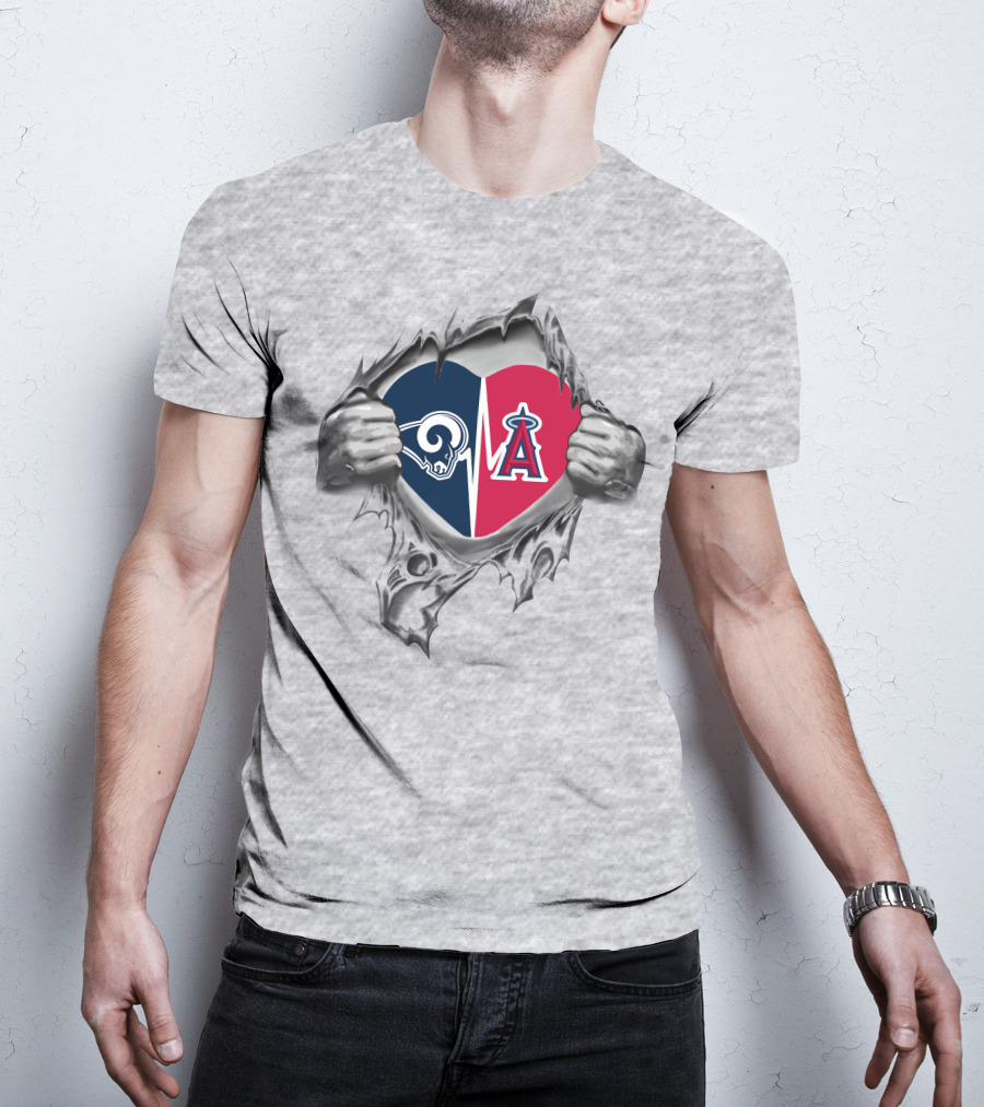 Rams Angels Heart Torn Open T-Shirt
