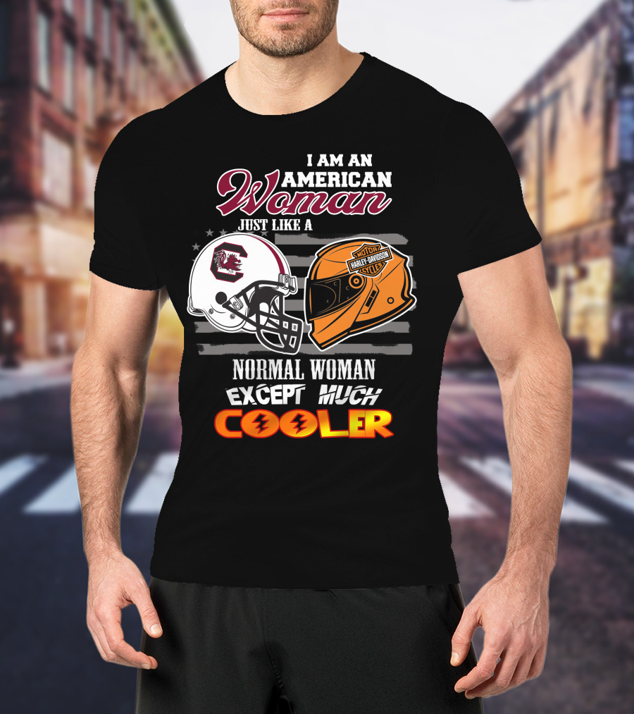 American Woman Gamecocks Harley Davidson Cooler T-Shirt