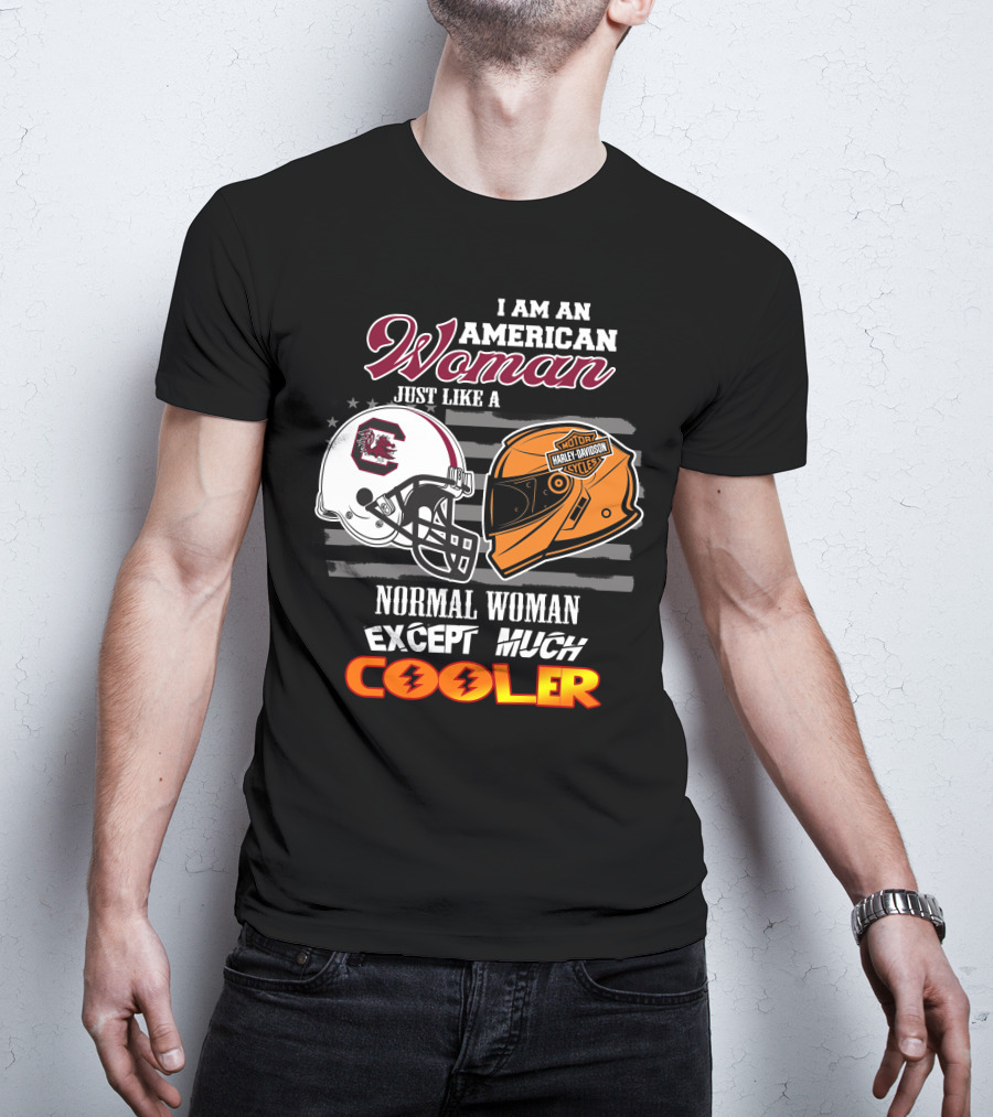American Woman Gamecocks Harley Davidson Cooler T-Shirt