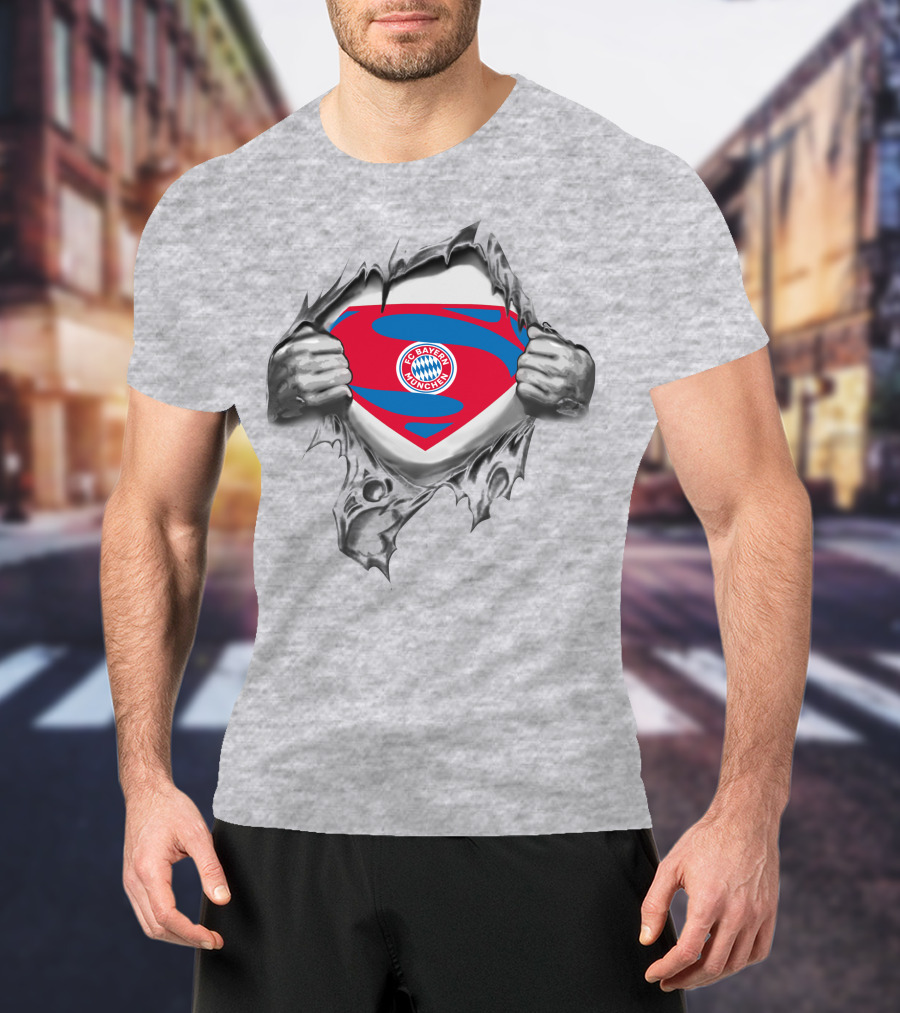 FC Bayern Munich Superman Logo Concept T-Shirt
