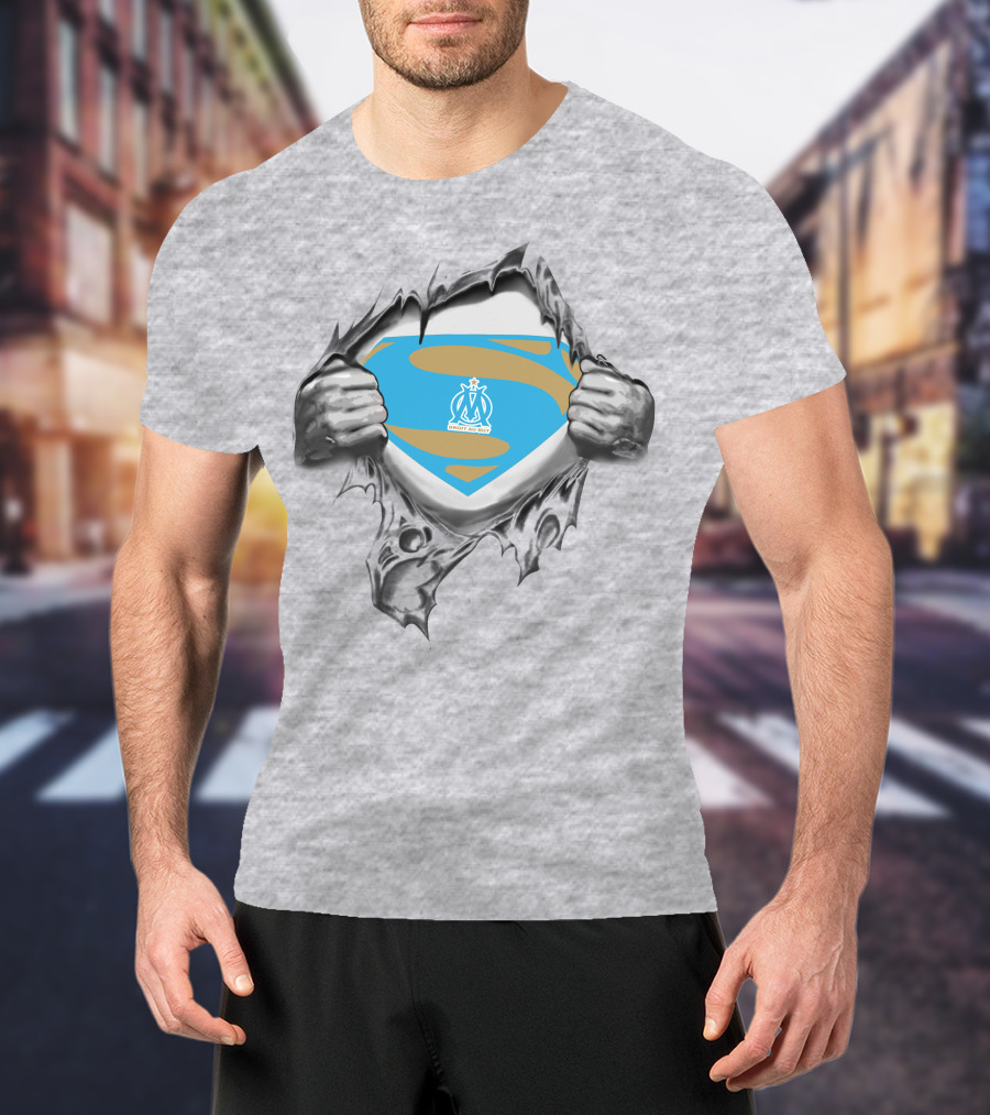 Olympique De Marseille Superman Crest Unveiling T-Shirt