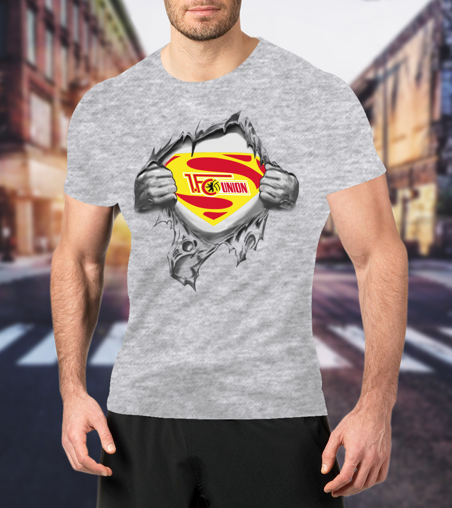 DFL FC Union Berlin Superman Logo Rip T-Shirt