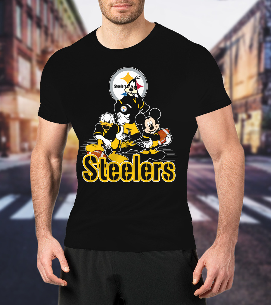 Steelers Mickey Donald Goofy Football Team Friendship T-Shirt