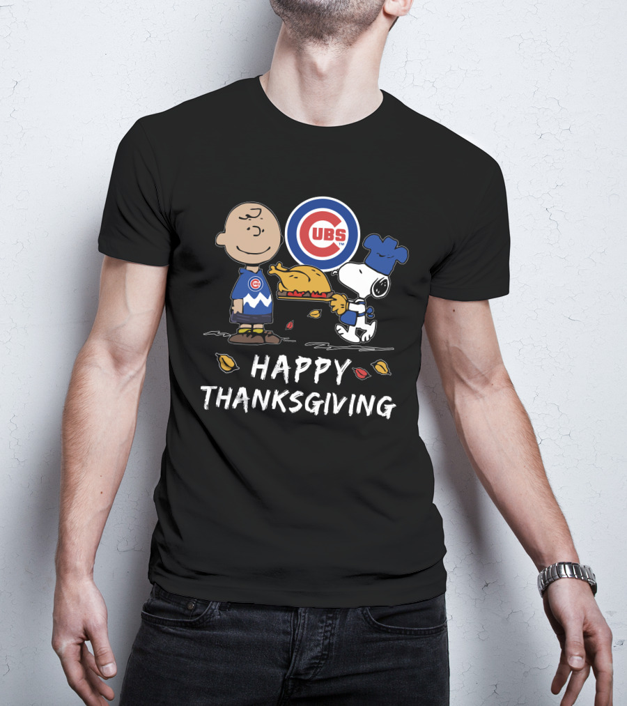 Peanuts Chicago Cubs Happy Thanksgiving T-Shirt