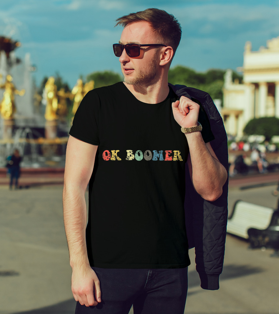 OK Boomer Funny Gen Z Millennials Vintage Meme Joke T-Shirt