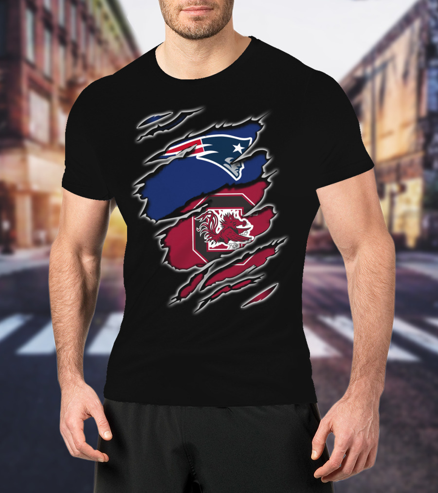 Patriots Gamecocks Logo Mashup T-Shirt