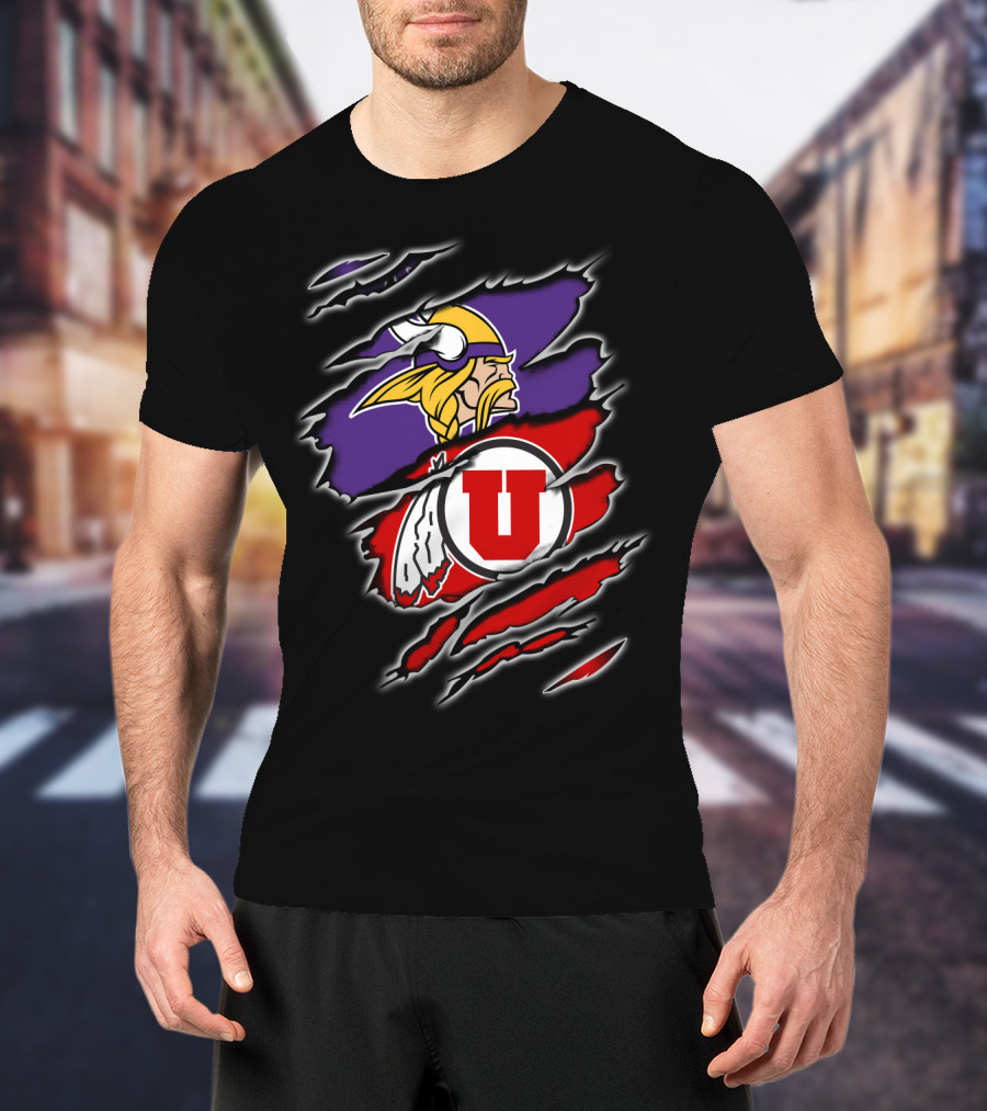Minnesota Vikings Utah Utes Collaboration T-Shirt