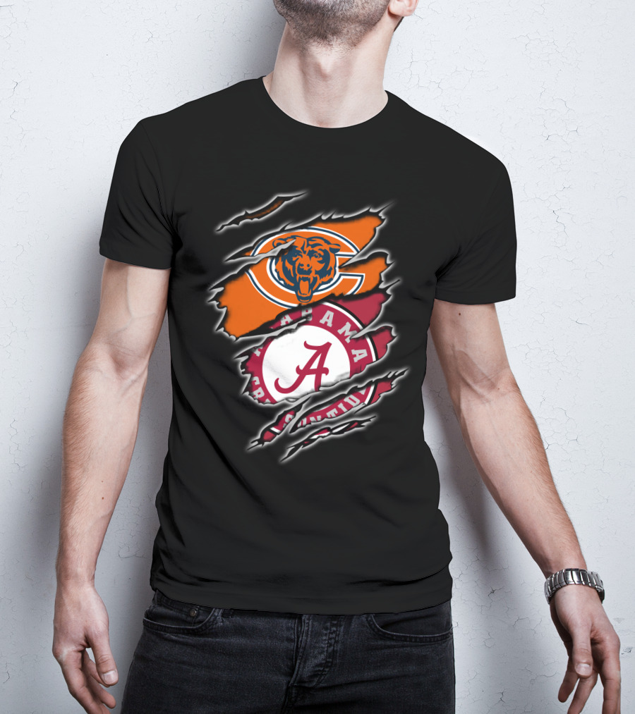 Chicago Bears Alabama Crimson Tide Crossover T-Shirt