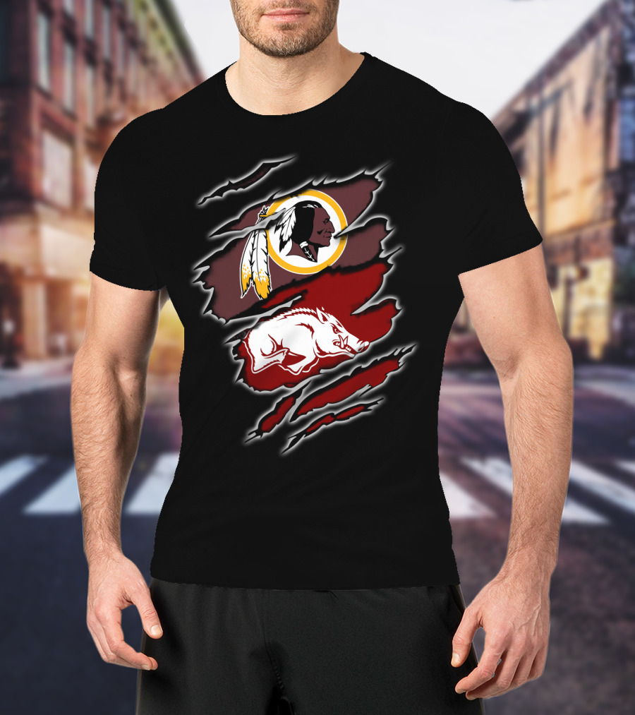 Washington Redskins Arkansas Razorbacks Fusion T-Shirt
