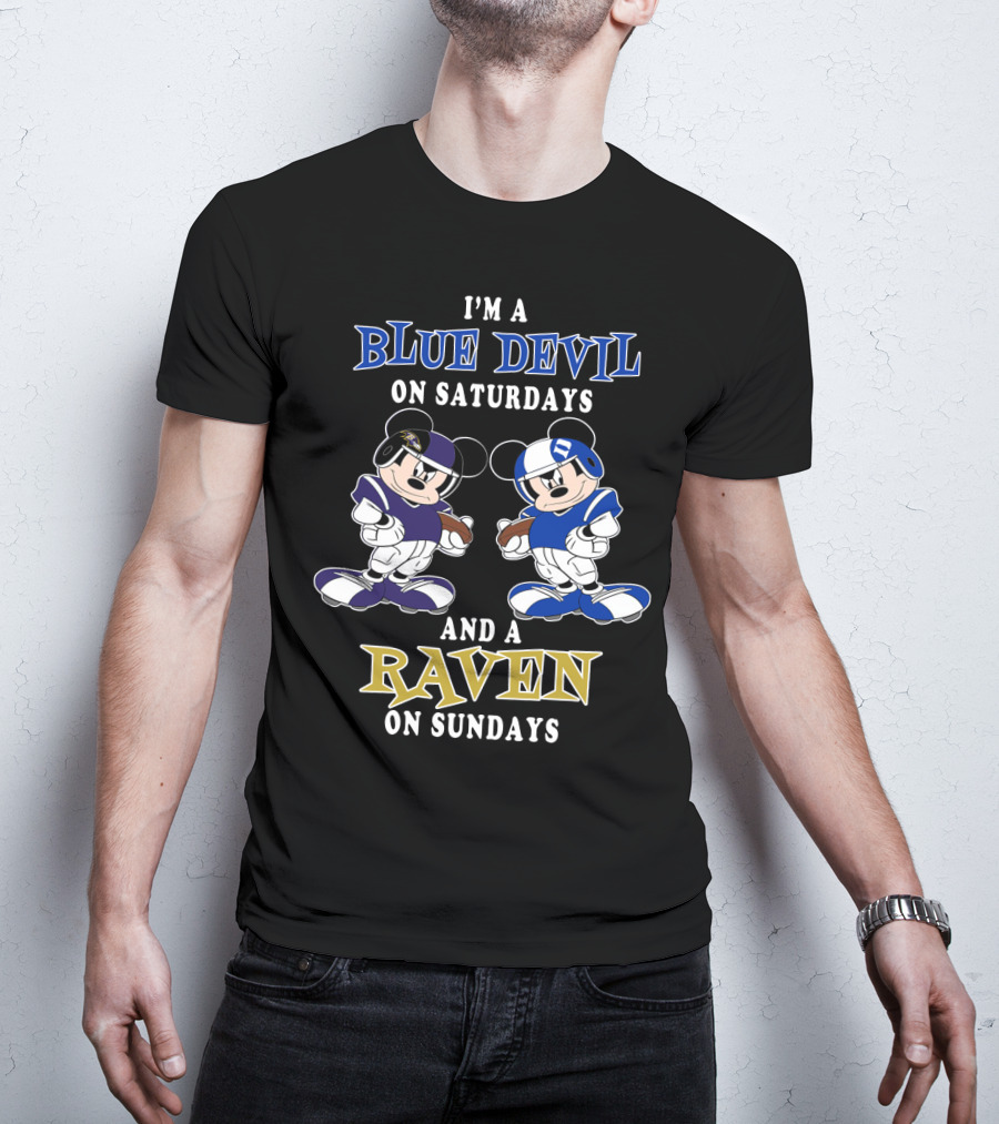 I'm A Blue Devil On Saturdays And A Raven On Sundays T-Shirt