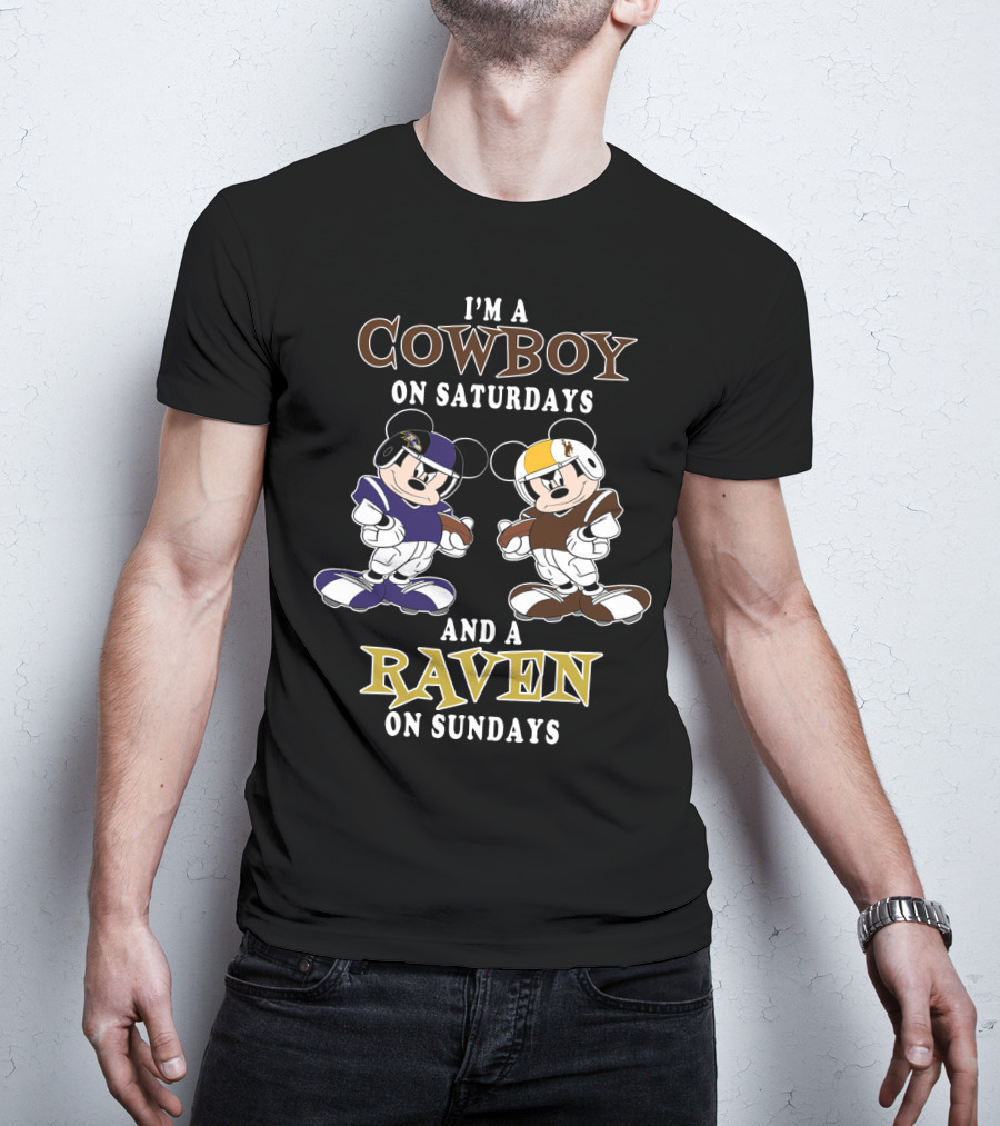 I'm A Cowboy On Saturdays And A Raven On Sundays T-Shirt