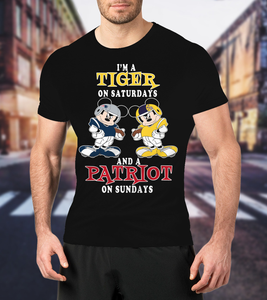 I'm A Tiger On Saturdays And A Patriot On Sundays T-Shirt