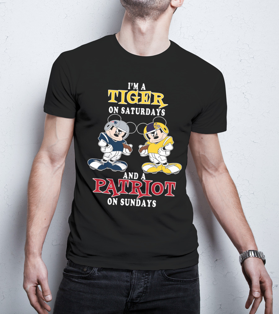 I'm A Tiger On Saturdays And A Patriot On Sundays T-Shirt