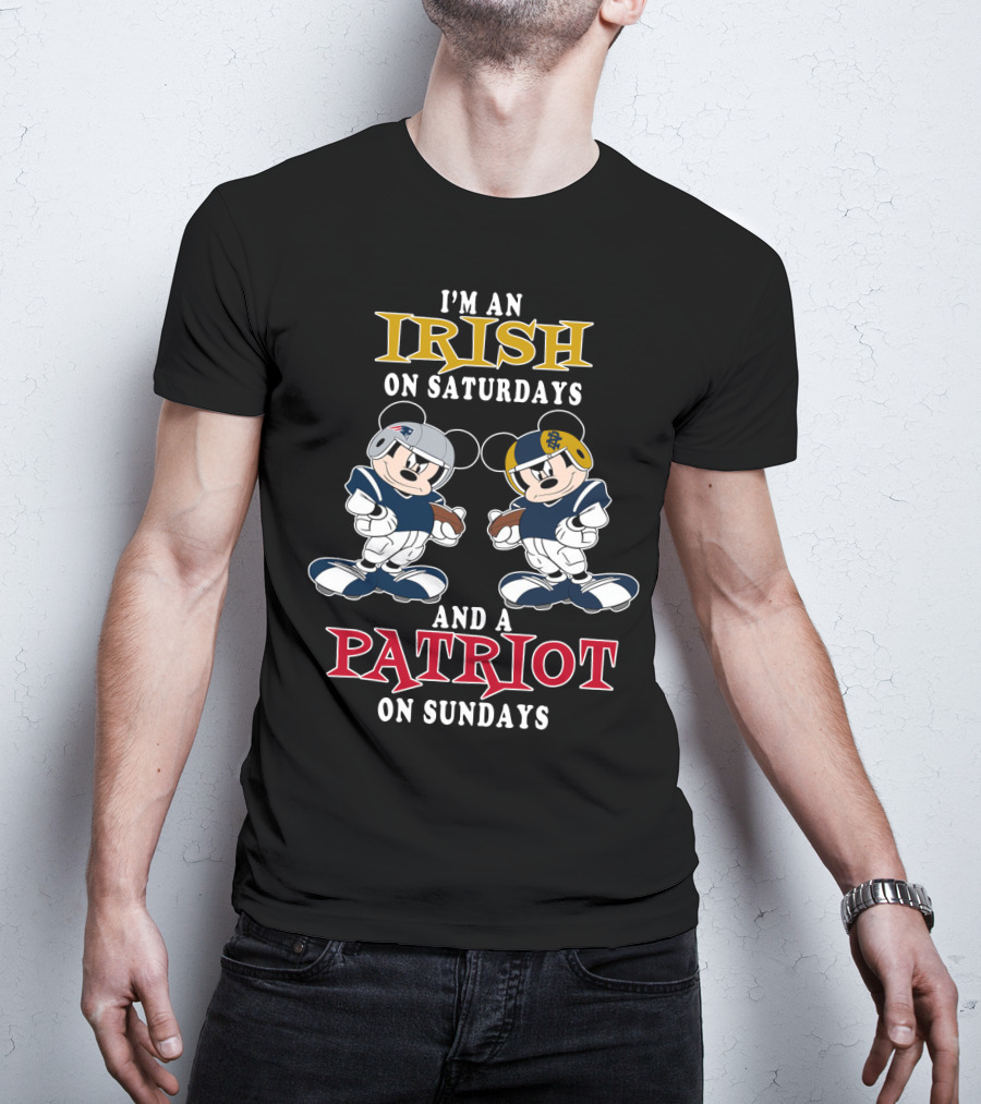 I'm An Irish On Saturdays And A Patriot On Sundays T-Shirt