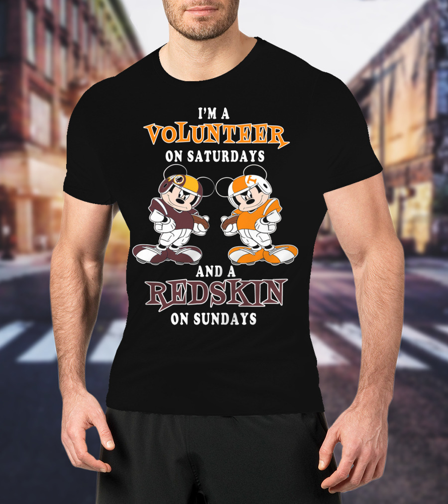 I'm A Volunteer On Saturdays And A Redskin On Sundays T-Shirt