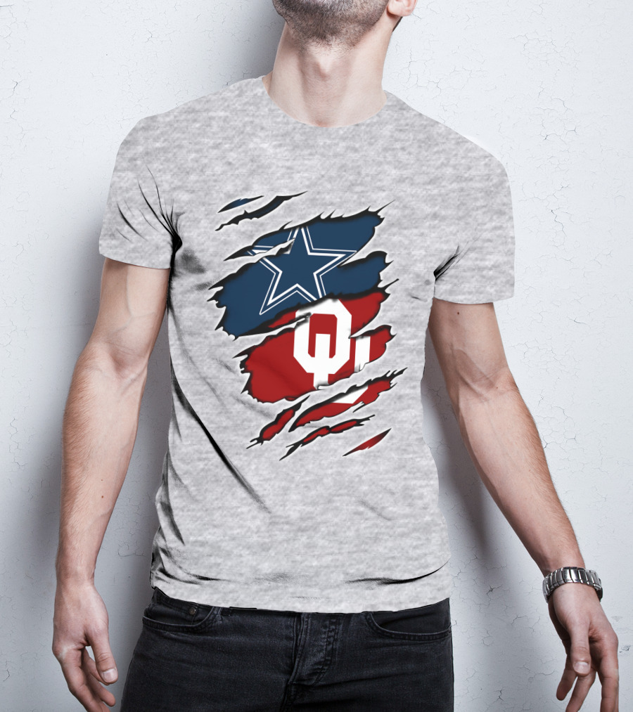 Dallas Cowboys Oklahoma Sooners Football Fan Gear T-Shirt