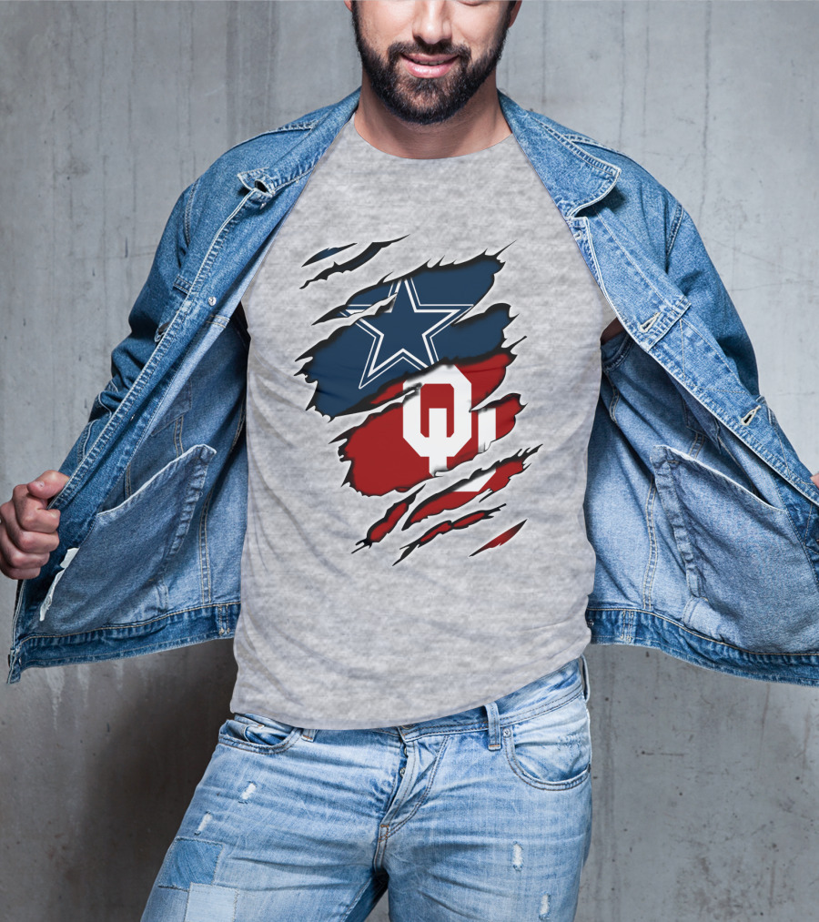Dallas Cowboys Oklahoma Sooners Football Fan Gear T-Shirt