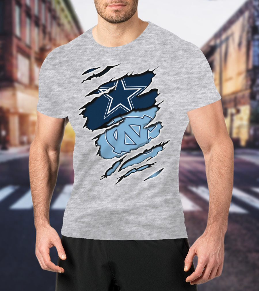 Cowboys Star Tarheels Claw Rip Fusion T-Shirt