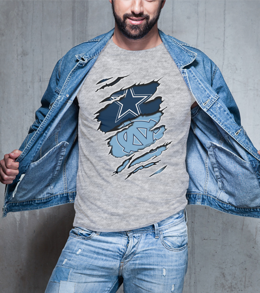 Cowboys Star Tarheels Claw Rip Fusion T-Shirt