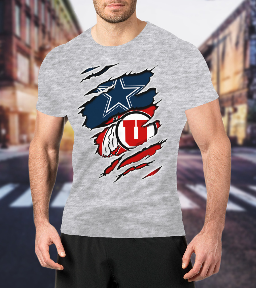 Dallas Cowboys Utah Utes Football Fan T-Shirt