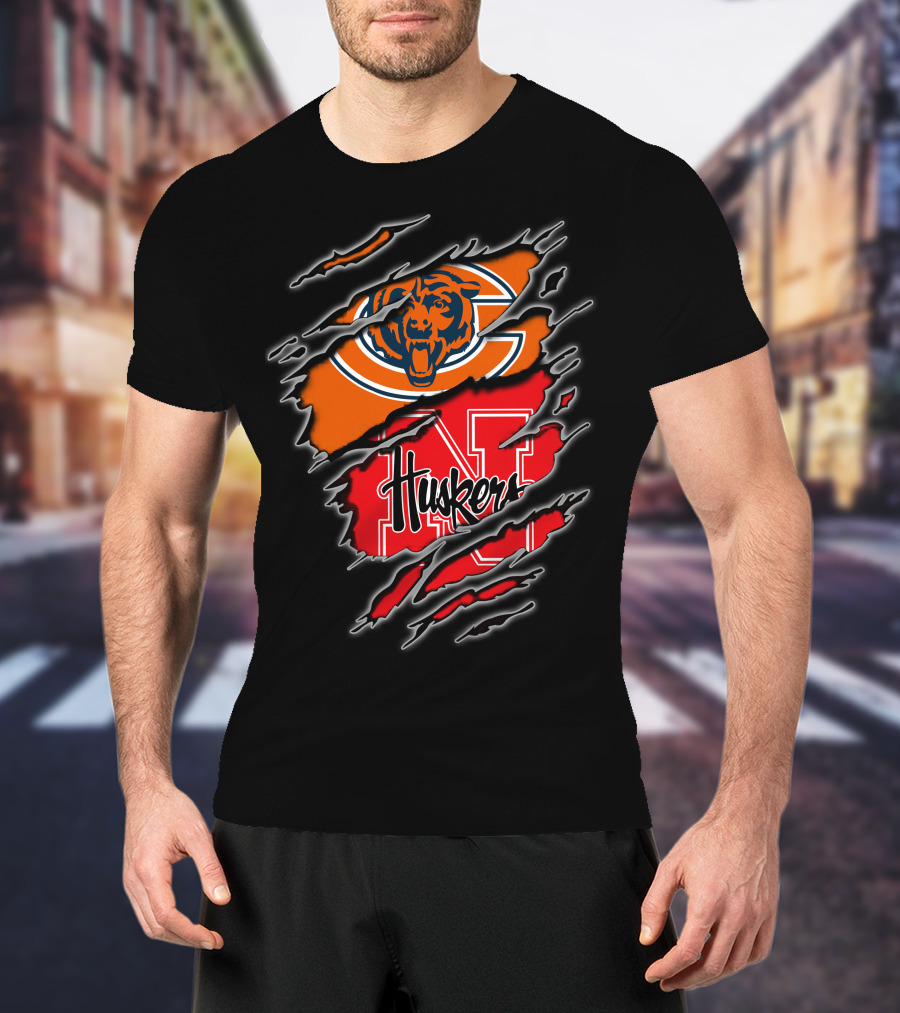Bears Huskers Claw Marks T-Shirt