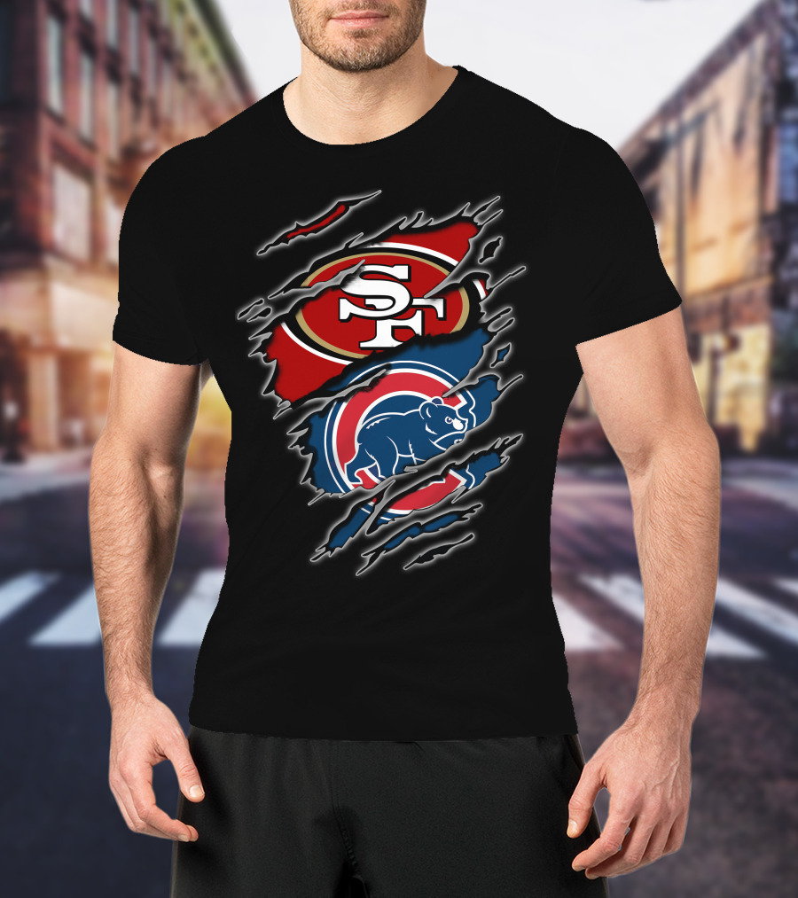 49ers Cubs Sf And Chicago Logos T-Shirt