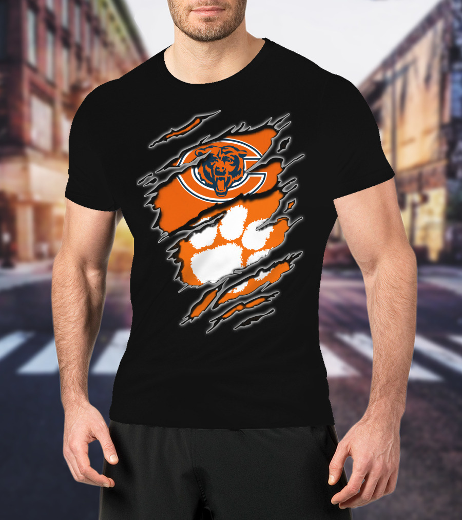 Chicago Bears Clemson Tigers Mashup T-Shirt