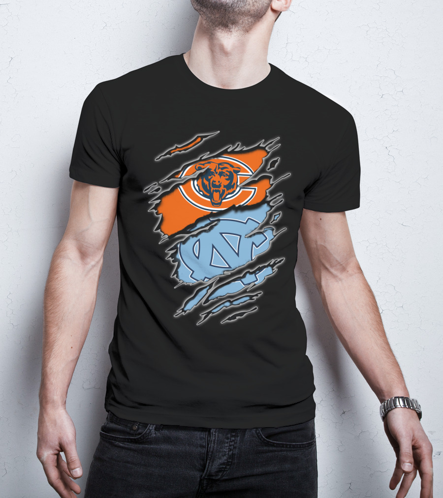 Chicago Bears UNC Tar Heels Combination T-Shirt