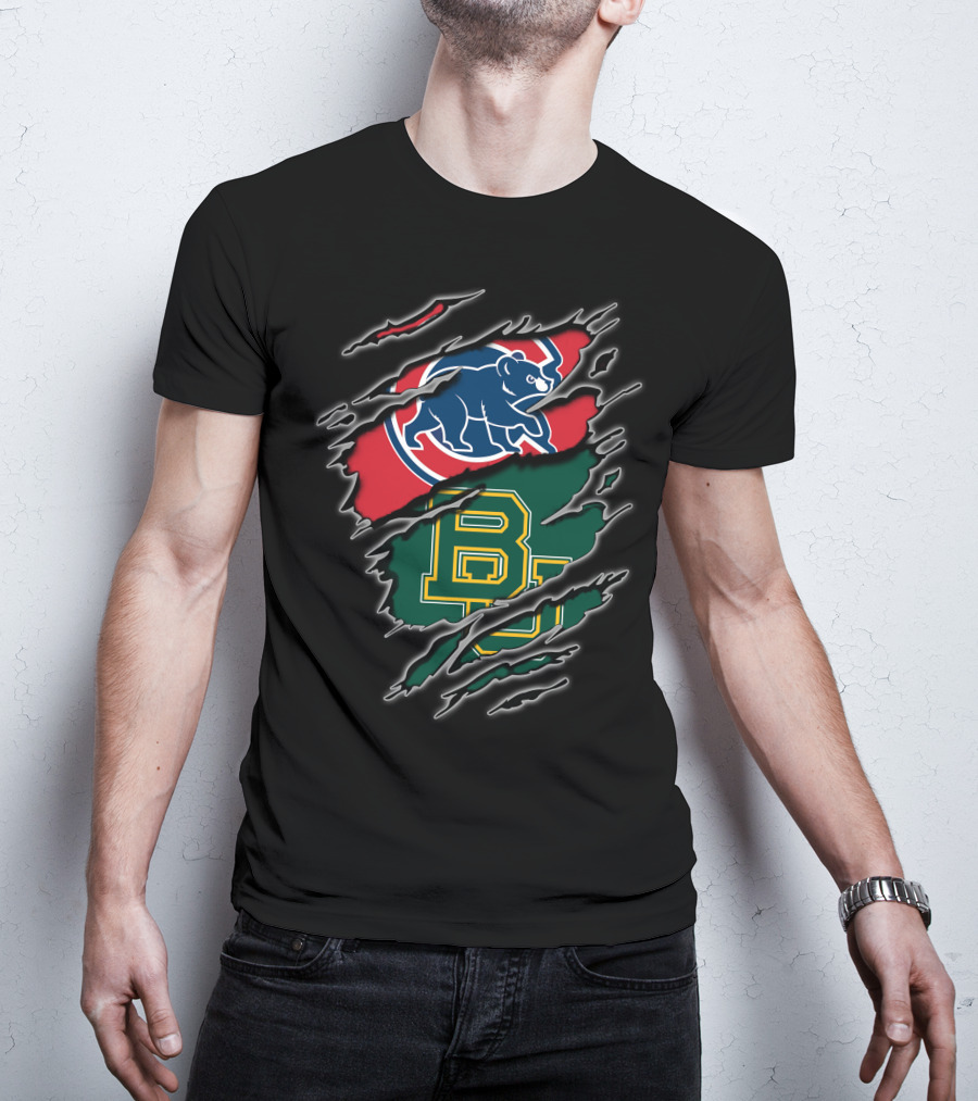 Cubs Bears Meets Baylor Football Creative Crossover T-Shirt