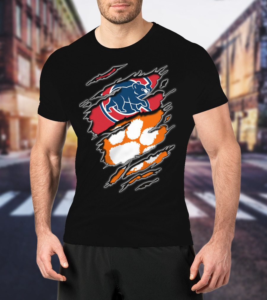 Cubs Clemson Paw Print Team Spirit T-Shirt