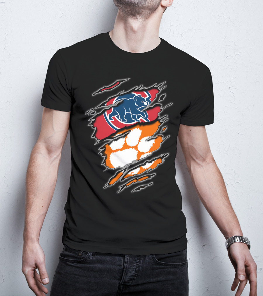 Cubs Clemson Paw Print Team Spirit T-Shirt