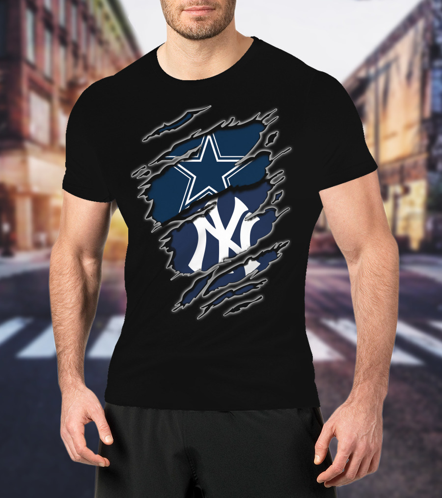 Cowboys Star Yankees Logo Fusion T-Shirt