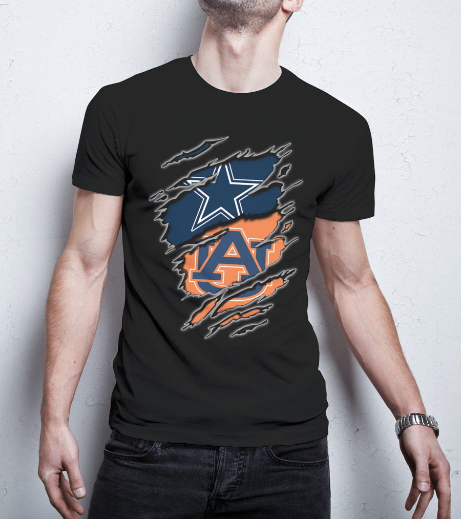 Dallas Cowboys Auburn Tigers Ripped T-Shirt