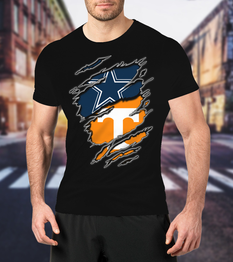 Cowboys Star And Tennessee T Logo Fusion T-Shirt