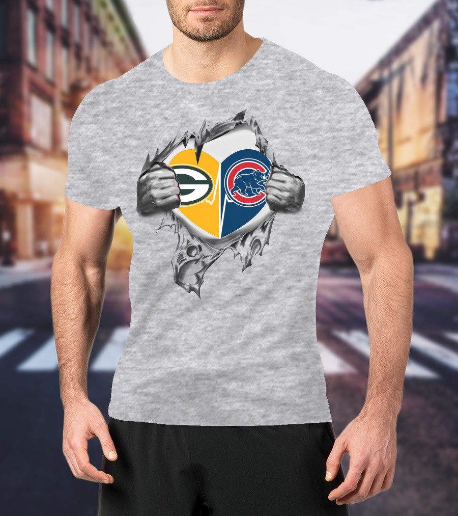 Heart Of Loyalty Packers Cubs Packers Cubs T-Shirt