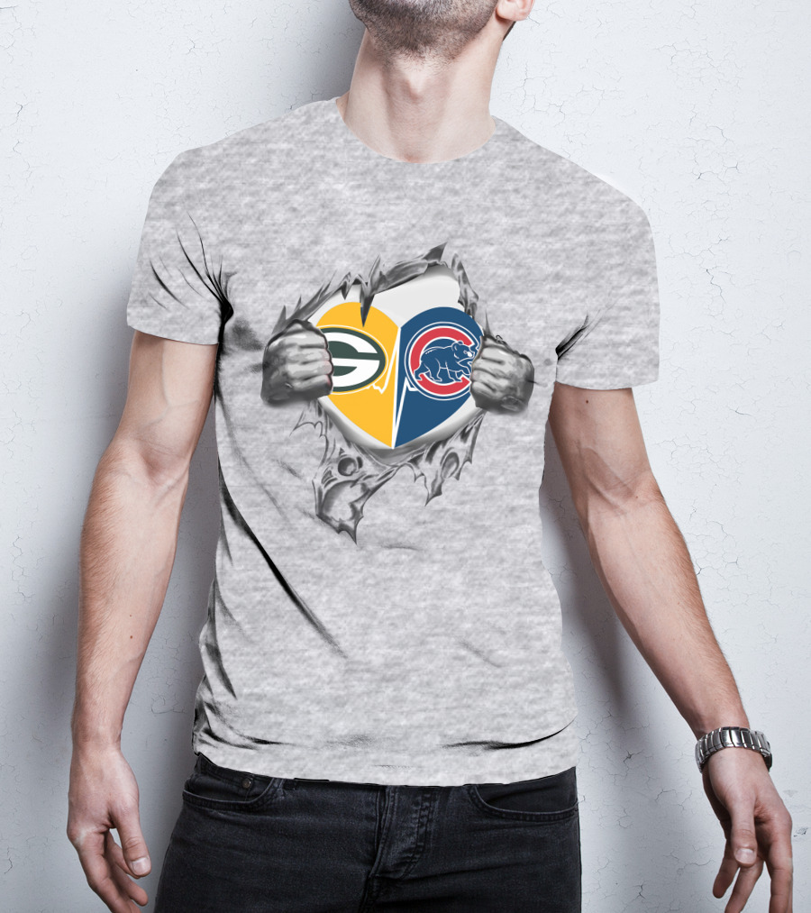 Heart Of Loyalty Packers Cubs Packers Cubs T-Shirt