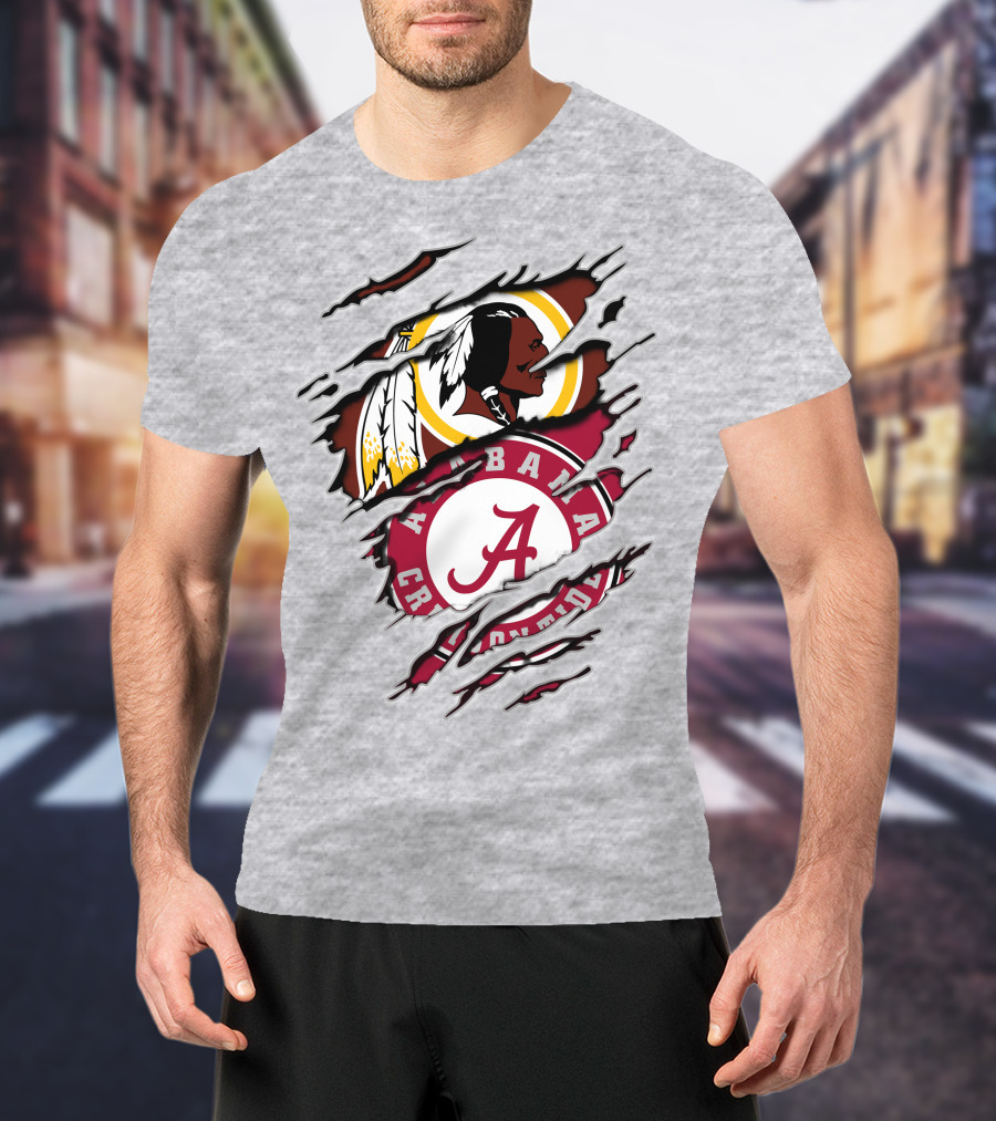 Alabama Crimson Tide And Washington Redskins Fan Statement T-Shirt