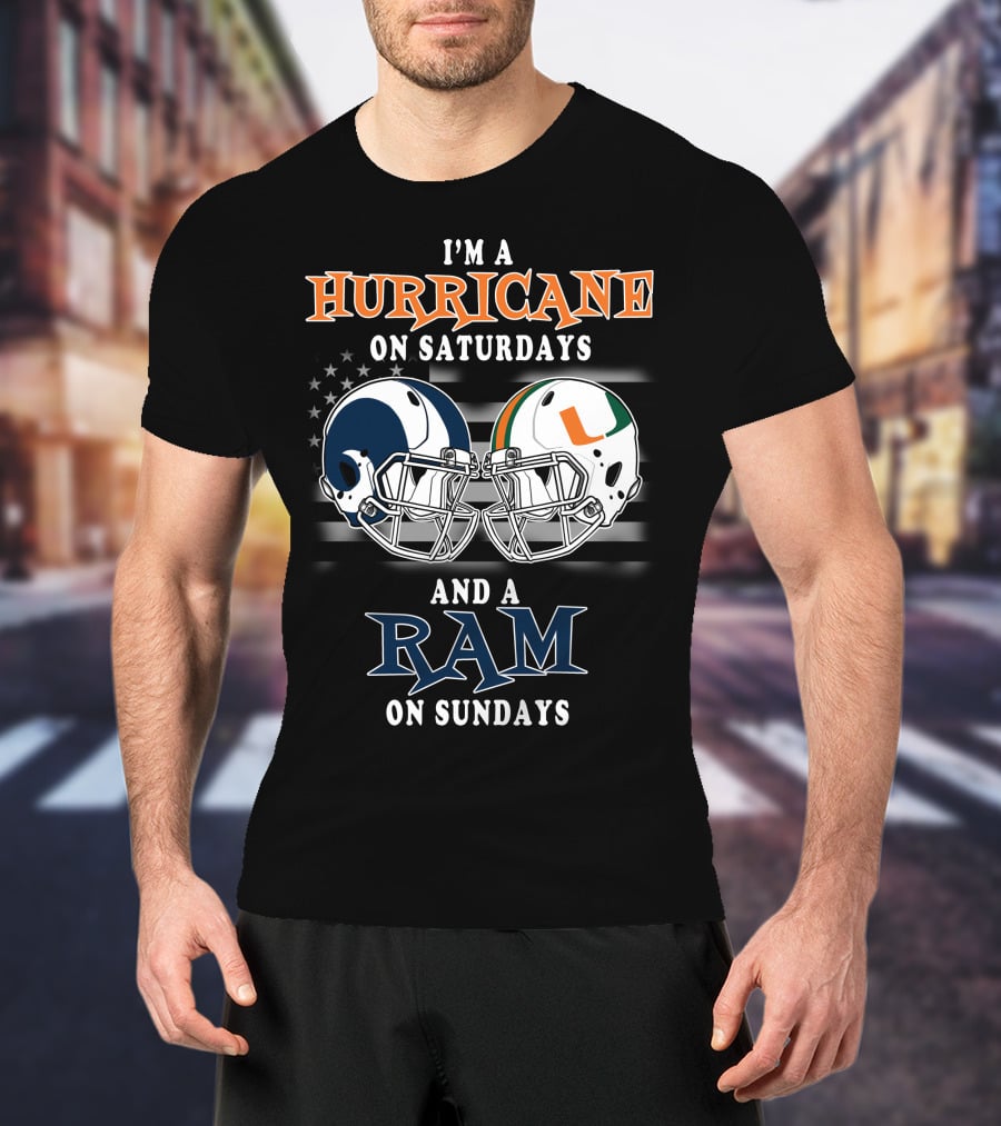 I'm A Hurricane On Saturdays And A Ram On Sundays T-Shirt
