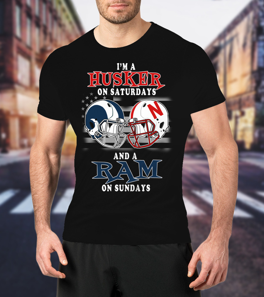 I'm A Husker On Saturdays And A Ram On Sundays T-Shirt