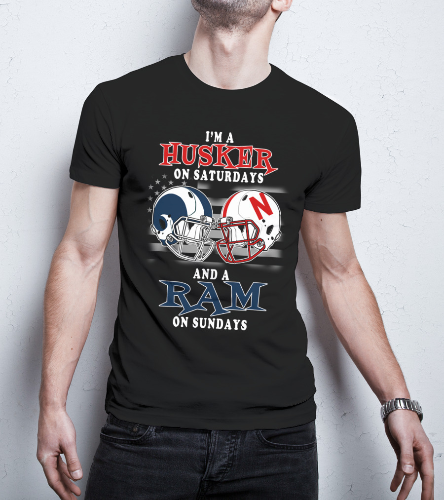 I'm A Husker On Saturdays And A Ram On Sundays T-Shirt