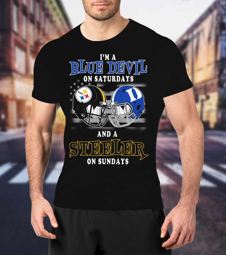 I'm A Blue Devil On Saturdays And A Steeler On Sundays T-Shirt