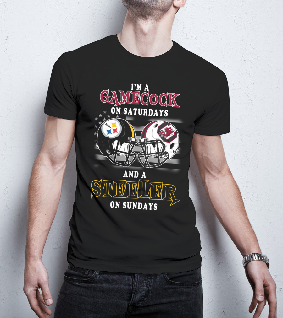 I'm A Gamecock On Saturdays And A Steeler On Sundays T-Shirt