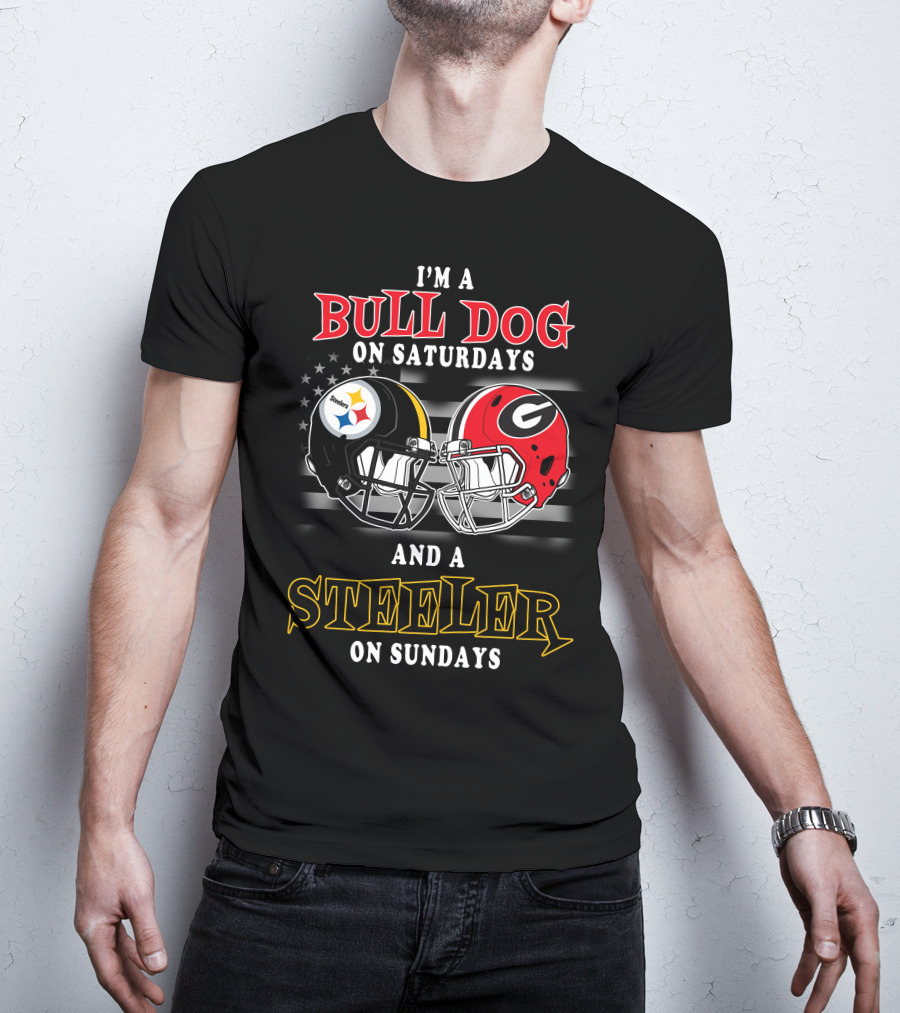 I'm A Bulldog On Saturdays And A Steeler On Sundays T-Shirt