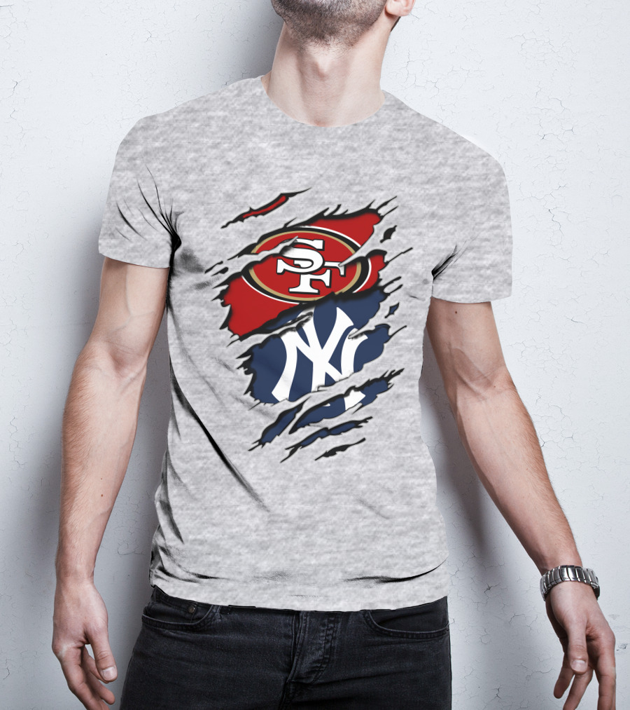 49ERS SF Yankees NY Logo Mashup T-Shirt