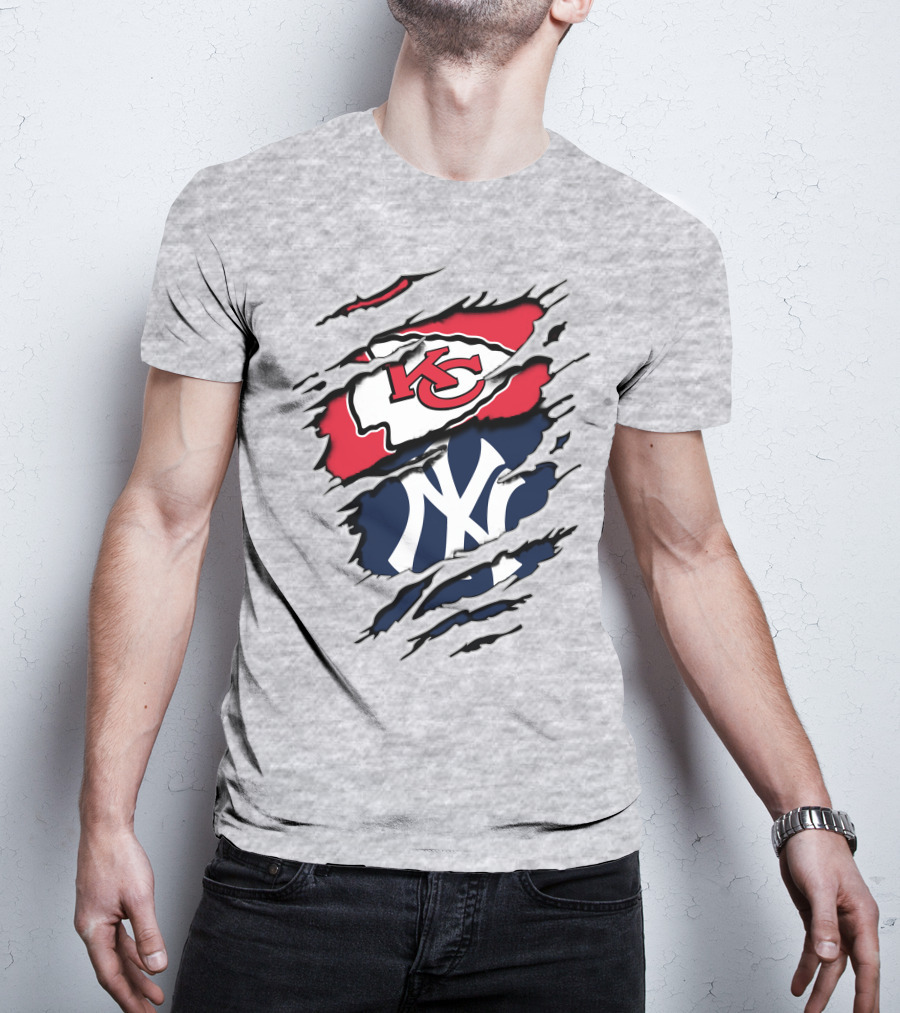 Kansas City Chiefs New York Yankees Combination T-Shirt