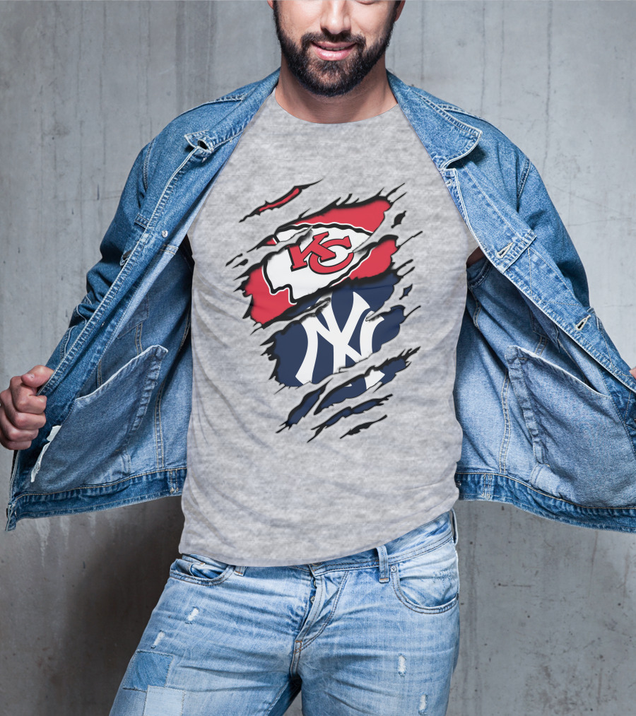 Kansas City Chiefs New York Yankees Combination T-Shirt
