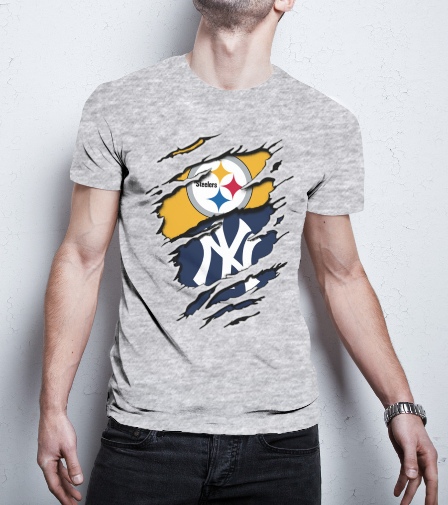 Steelers Yankees Dual Logo Fusion T-Shirt